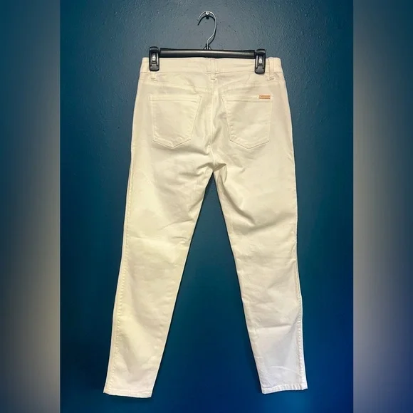 White House Black Market White Sequin Patch Skinny Ankle Jean - Size 2 (29") - Picture 7 of 13